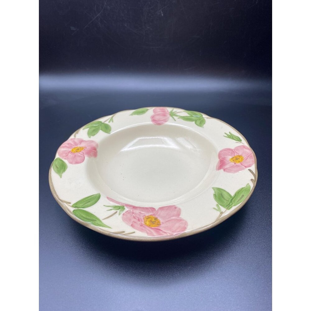 Desert Rose Rimmed Soup Bowls England